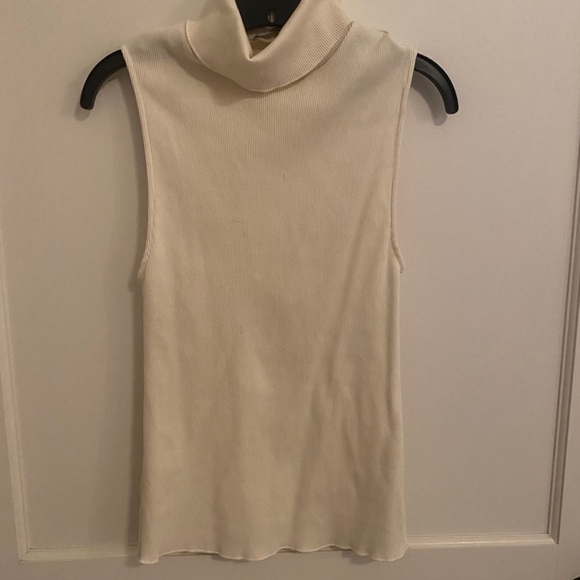 Zara Tops Zara Ribbed Sleeveless Turtleneck Sweater Poshmark
